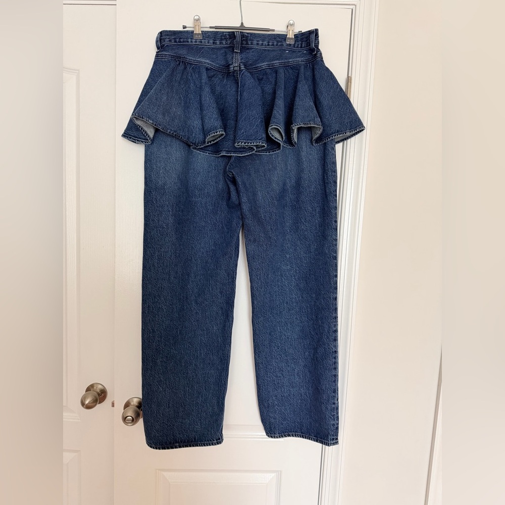 Agolde Straight Leg Peplum Jeans - Size 31 - Picture 2 of 4